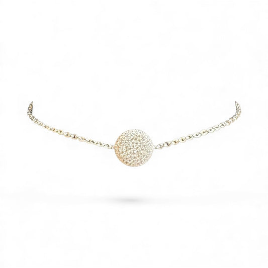 Sterling Silver Bracelet 7.5" CZ Stone BRCZ414