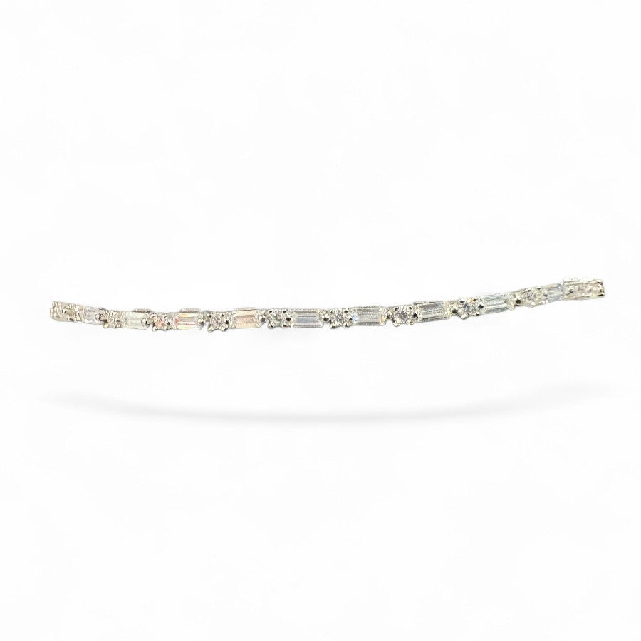 Sterling Silver 7" Bracelet CZ Stone BRCZ600