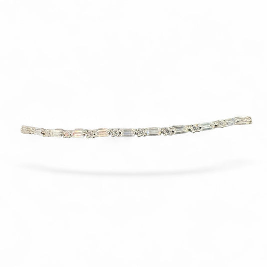 Sterling Silver 7" Bracelet CZ Stone BRCZ600
