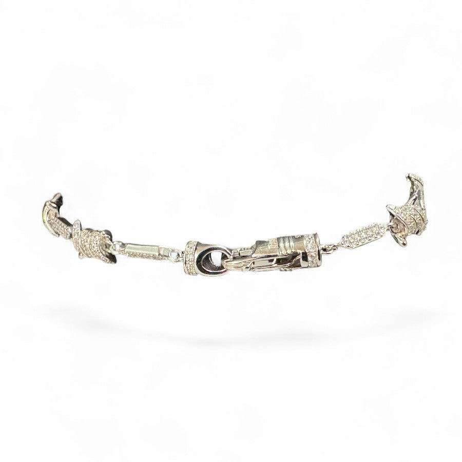 Sterling Silver 8.5" Bracelet CZ Stone BRCZ8000