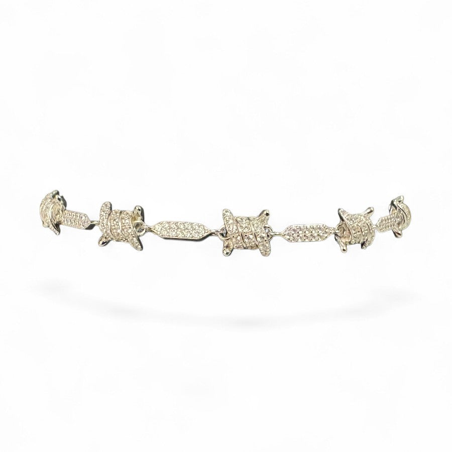 Sterling Silver 8.5" Bracelet CZ Stone BRCZ8000