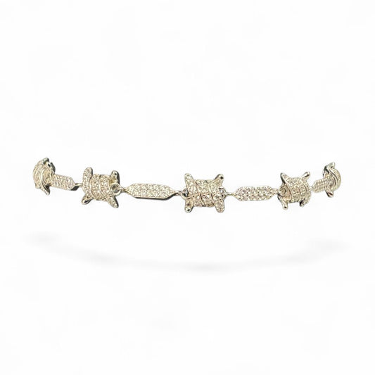 Sterling Silver 8.5" Bracelet CZ Stone BRCZ8000