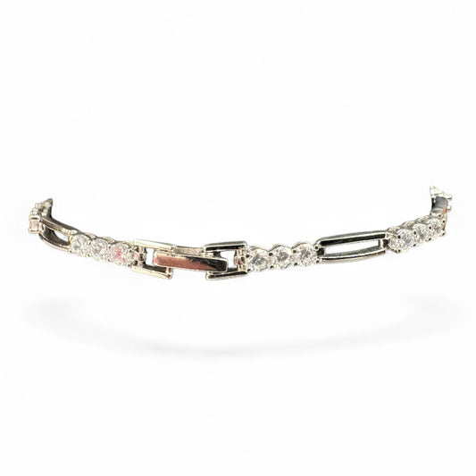 Sterling Silver 7.5" Bracelet CZ Stone BRCZCL499