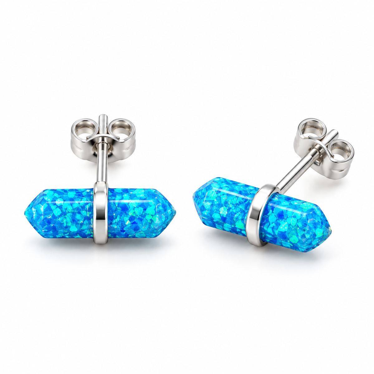 Sterling Silver Bar Stud Earring ECZ00429