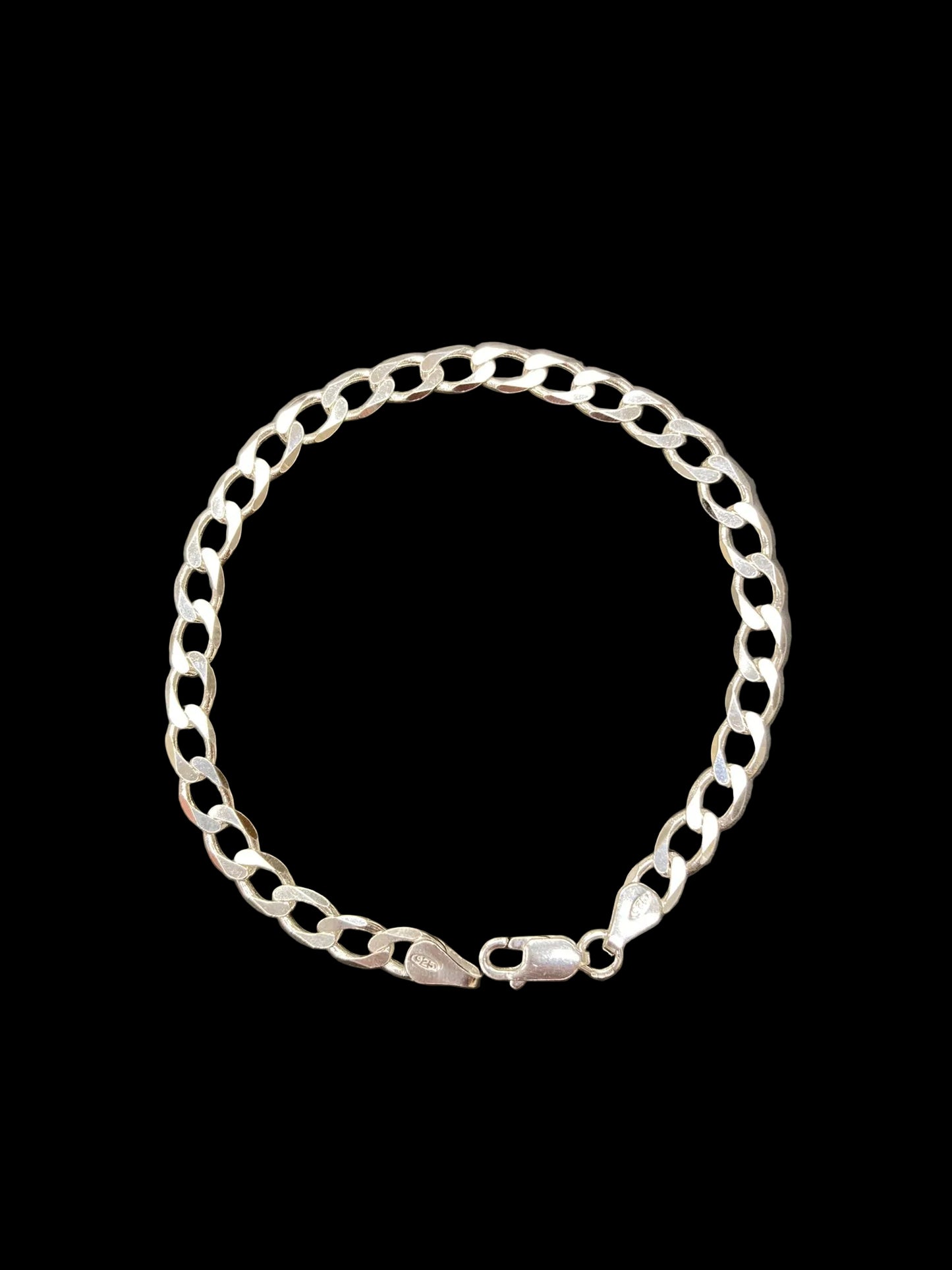 Sterling Silver 7.5" Open Link Curb Bracelet BCZ3307
