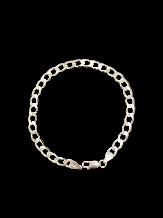 Sterling Silver 8" Open Link Curb Bracelet BCZ3308