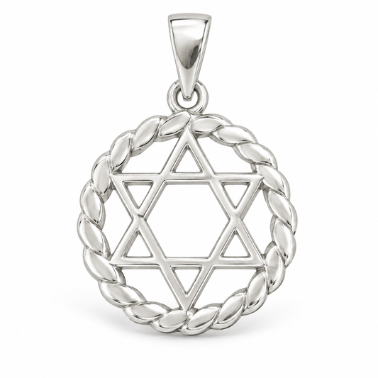 Sterling Silver Plain Star of David Pendant