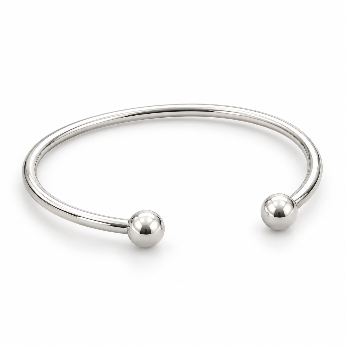 Sterling Silver Oval Torque Bangle