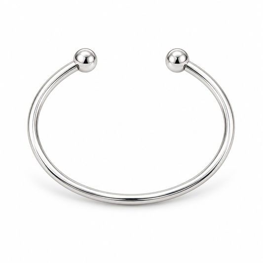 Sterling Silver Children`s Torque Bangle BPL10104