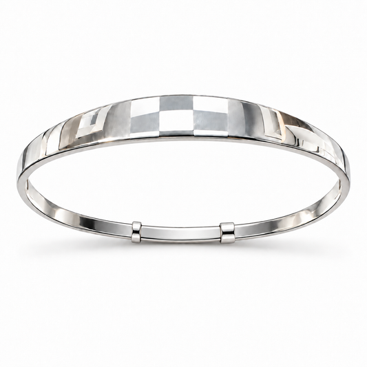 Sterling Silver Children`s Plain Bangle BPL10103