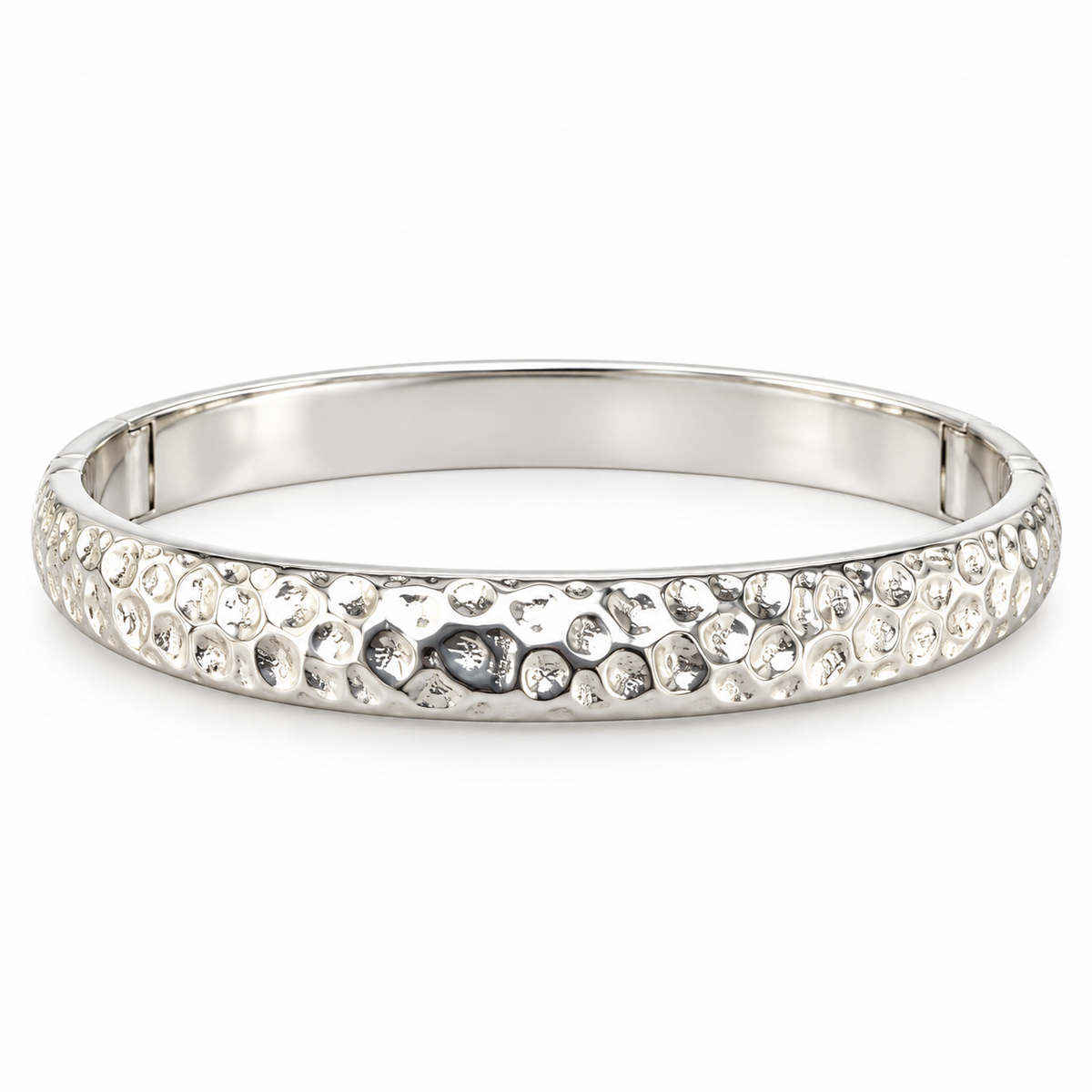 Sterling Silver Hammered Bangle