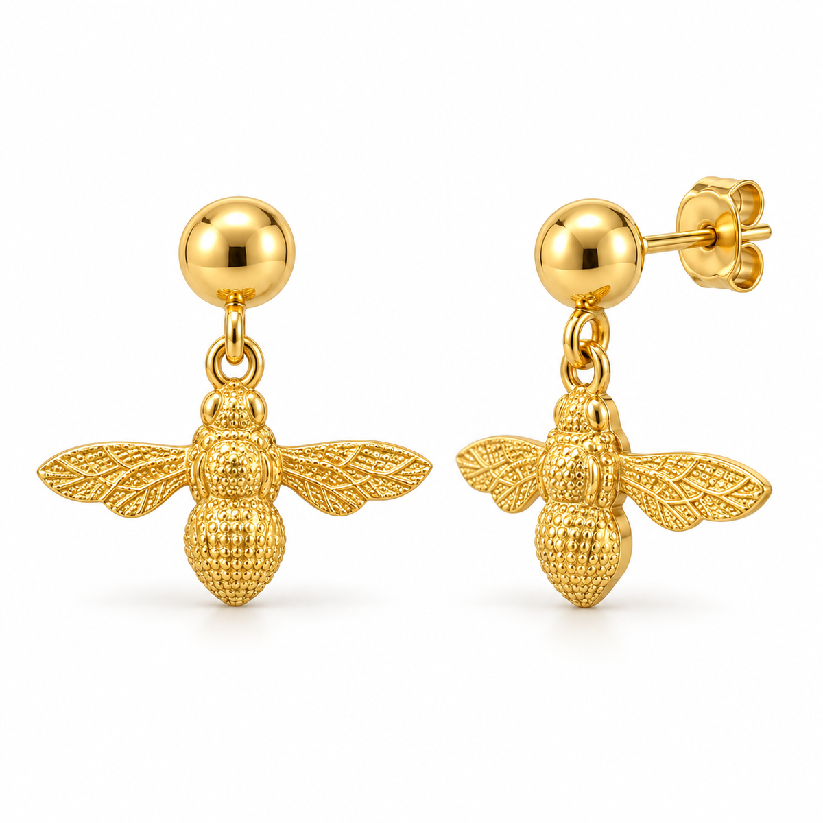 Sterling Silver Stud Earring Gold Plated