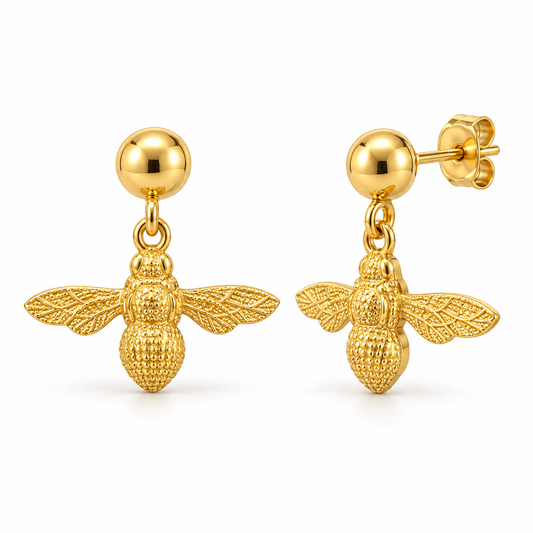 Sterling Silver Stud Earring Gold Plated EP33105