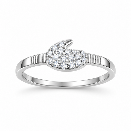 Sterling Silver Boxing Ring CZ Stone RCZ0702701