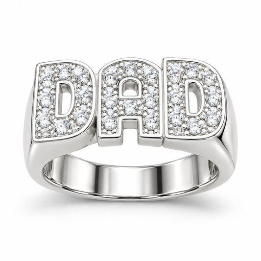 Sterling Silver Dad Ring CZ Stone RCZ0704901