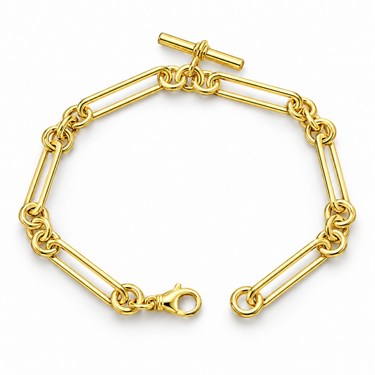 Sterling Silver Bracelet 8" – Gold Plated