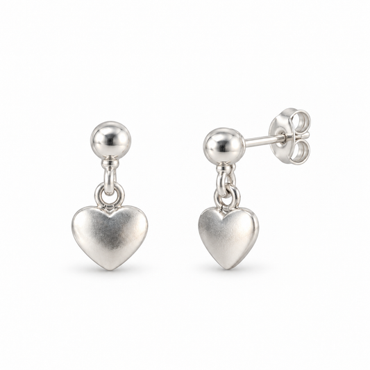 Sterling Silver Plain Heart Earring EP192518