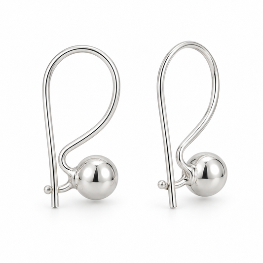 Sterling Silver Ball Earring EP100