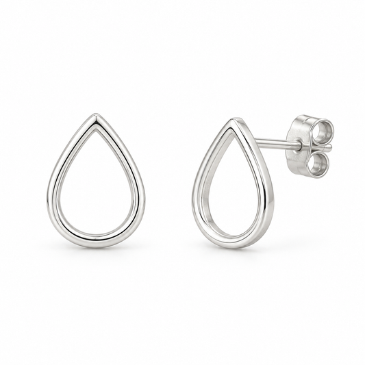 Sterling Silver Plain Stud Earring EP521