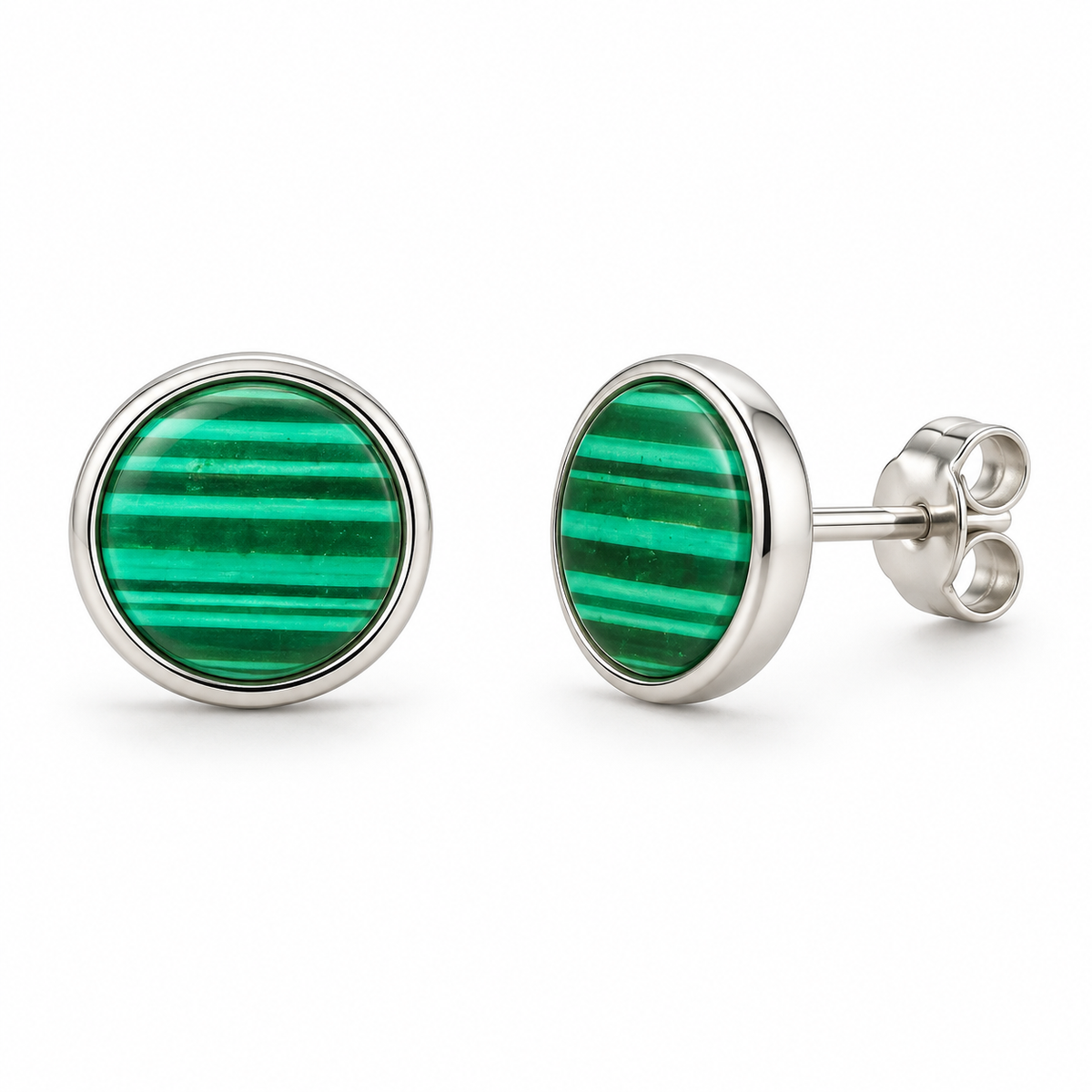 Sterling Silver Stud Earring CZ Stone