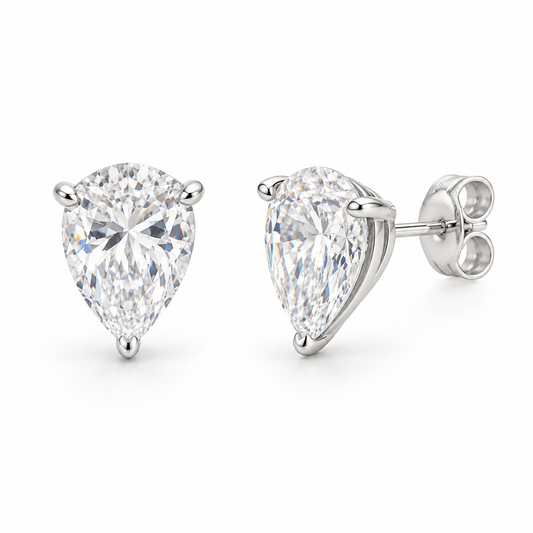 Sterling Silver Stud Earring CZ Stone ECZ10313