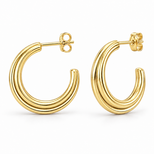 Sterling Silver Round Earring EP10094