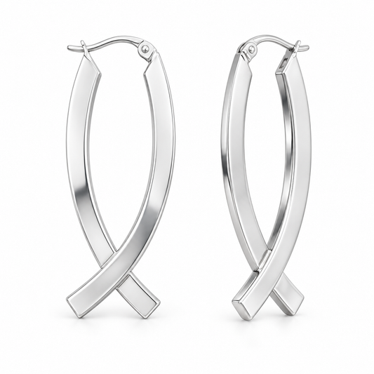 Sterling Silver Plain Earring EP500