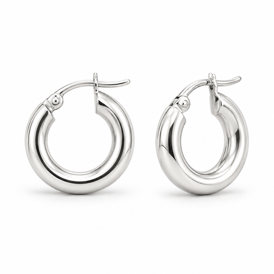 Sterling Silver Round Earring EP314.5
