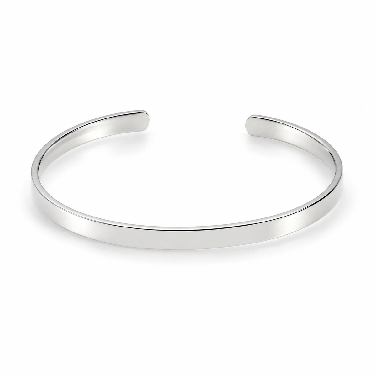 Sterling Silver Oval Bangle BPL1029L