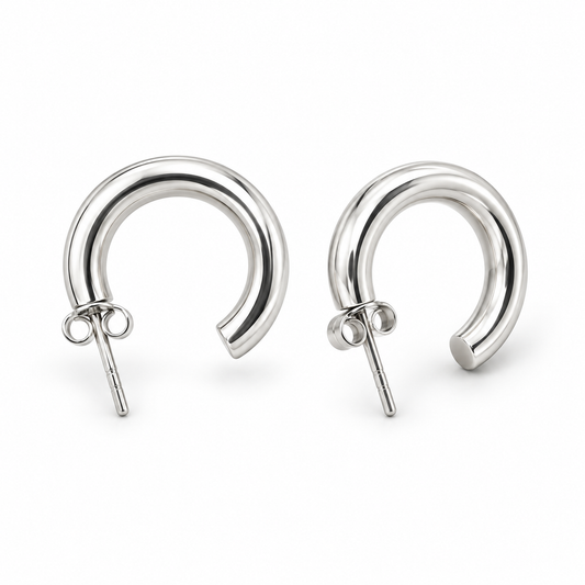 Sterling Silver Round Earring
