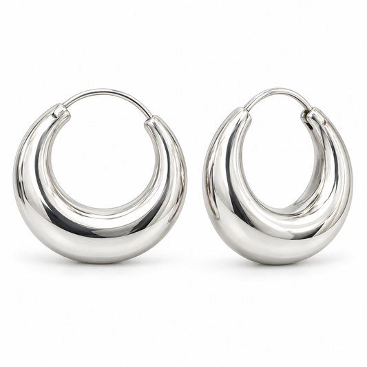 Sterling Silver Round Earring