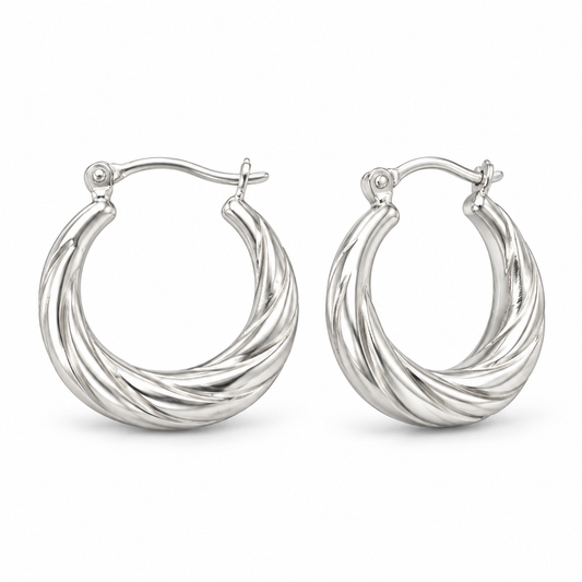 Sterling Silver Earring Plain