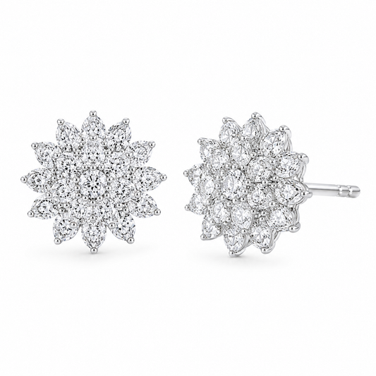Sterling Silver Studs Cz Stone ECZ72781