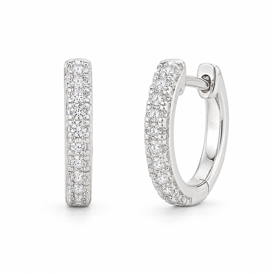 Sterling Silver Cz Huggies ECZ0263