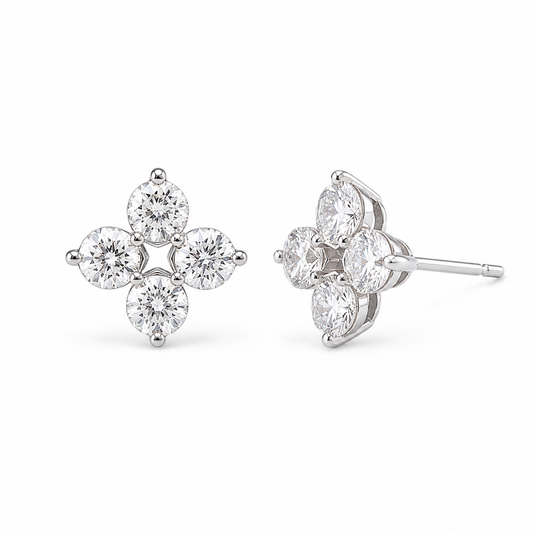 Sterling Silver Cz Studs ECZ253