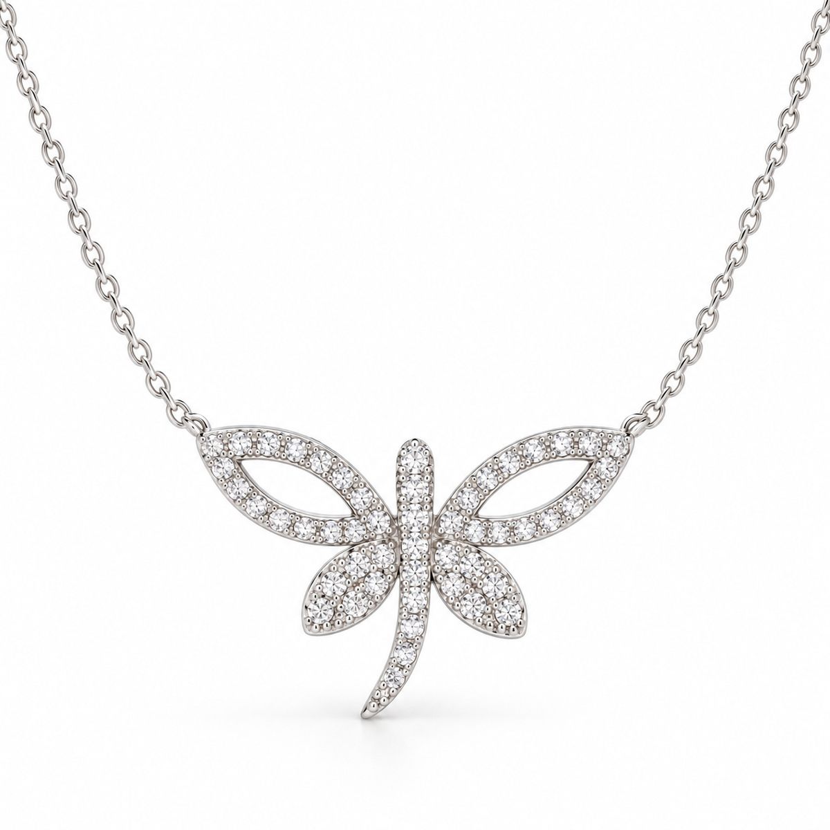 Sterling Silver Butterfly Necklace NCZ9100