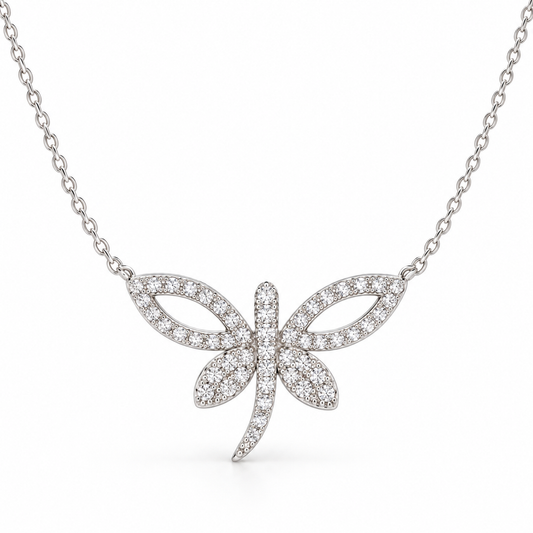 Sterling Silver Butterfly Necklace NCZ9100