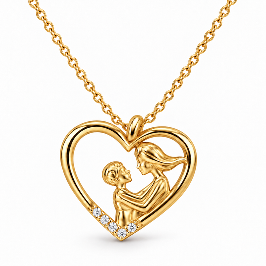 Sterling Silver Mother&Child Necklace NCZ2476