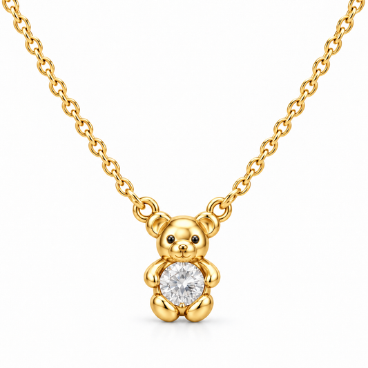 Sterling Silver Bear Necklace NCZ2777