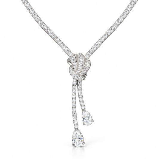 Sterling Silver Cz Necklace NCZ0748