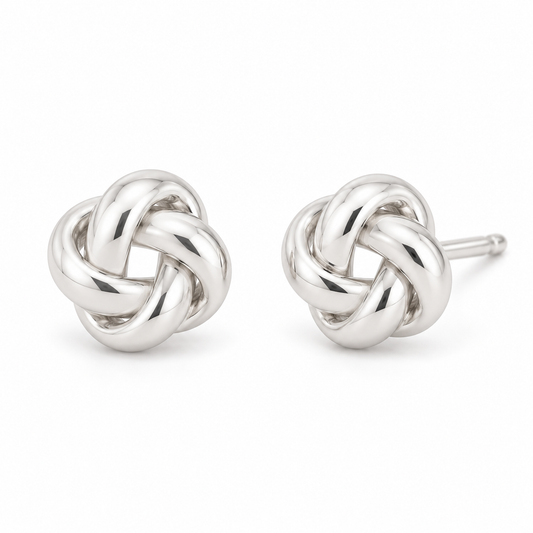 Sterling Silver Knot Stud Earring EP0008