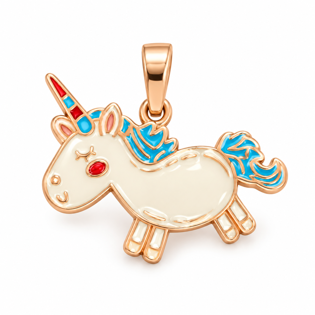 Sterling Silver Unicorn Pendant PCZ6012