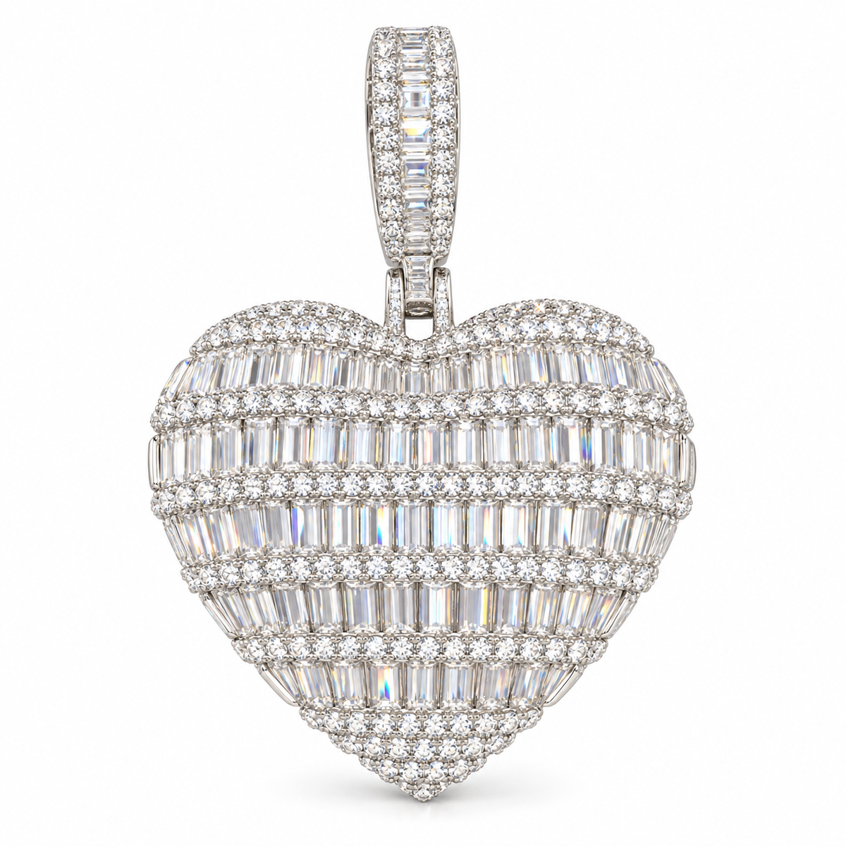 Sterling Silver Pendant Heart Shape PCZH113