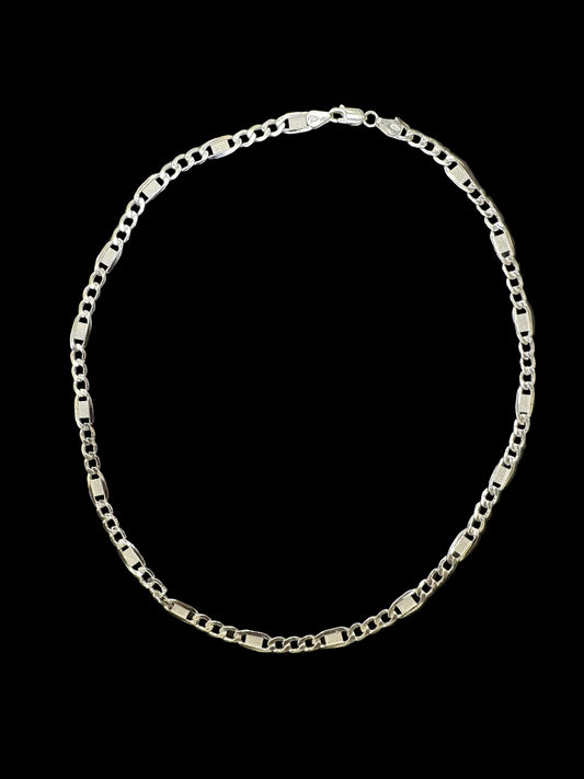 Sterling Silver 5.5 MM Diamond Cut Figaro Chain CHN3351