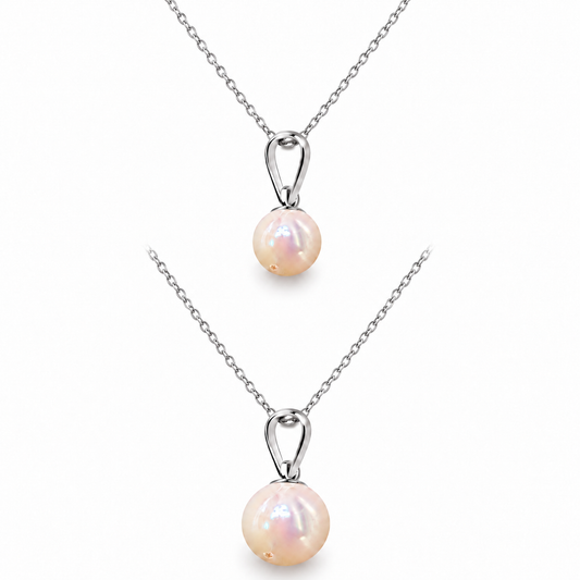 Sterling Silver 18" Pearl Necklace Set NCZST2607161