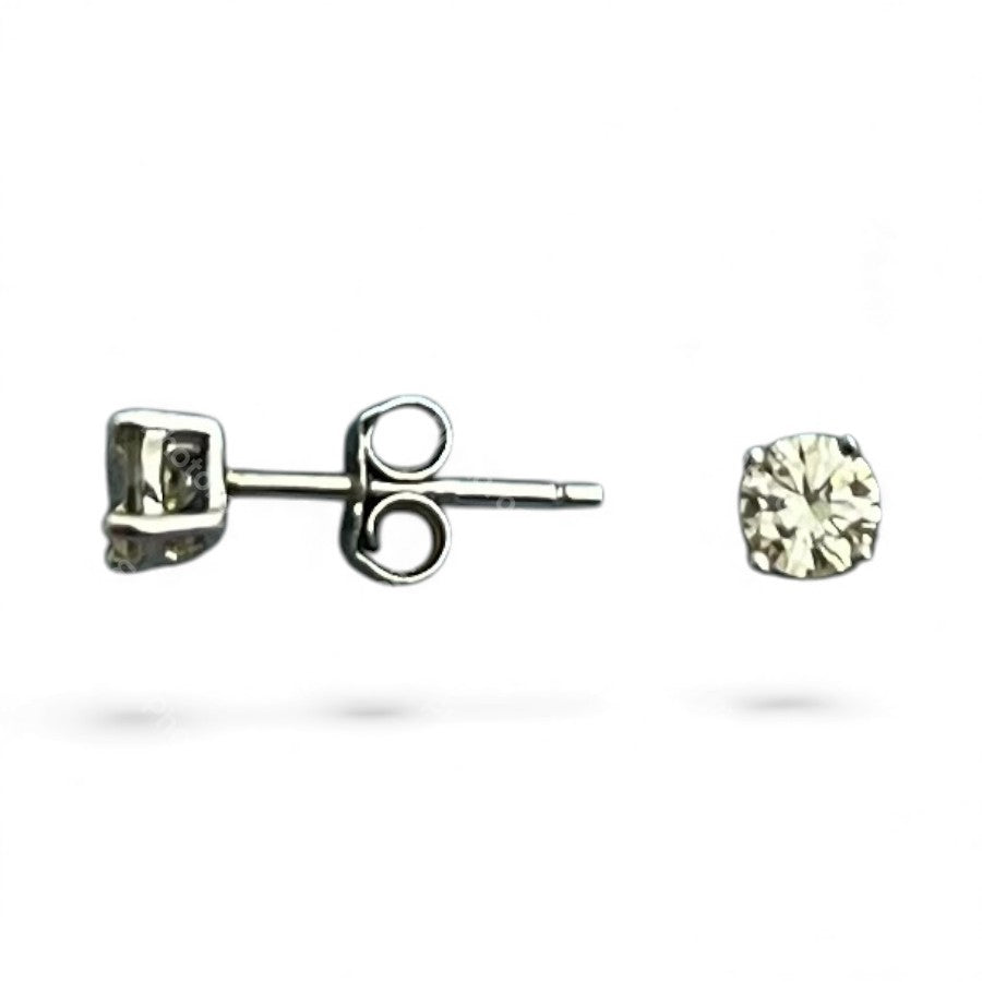 Sterling Silver 4 mm Colorful CZ Stud Earring ECZ013C