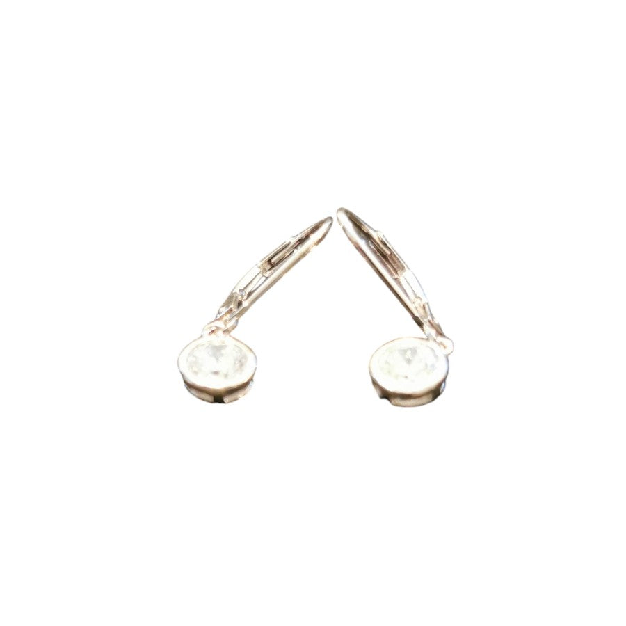 Sterling Silver Drop Earring CZ Stone ECZ014D