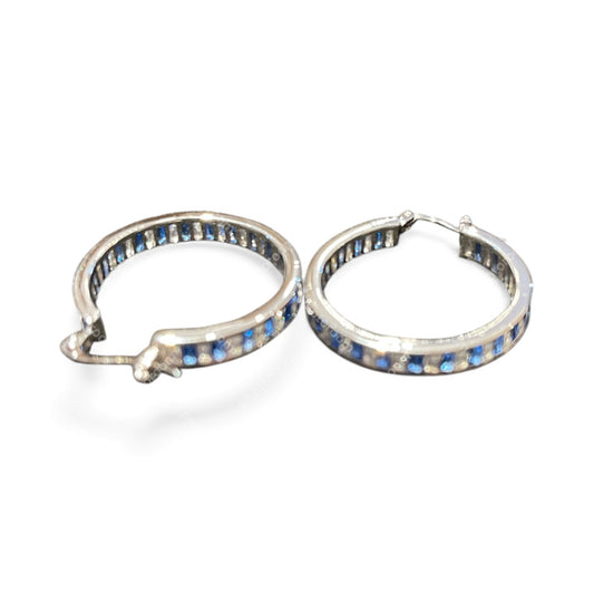 Sterling Silver Round Earring CZ Stone ECZ019L