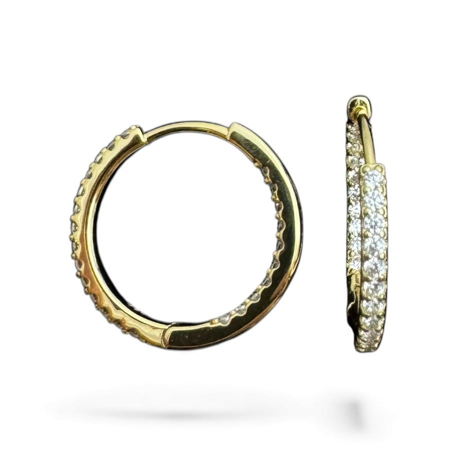 *Sterling Silver Round Earring CZ Stone ECZ0386702