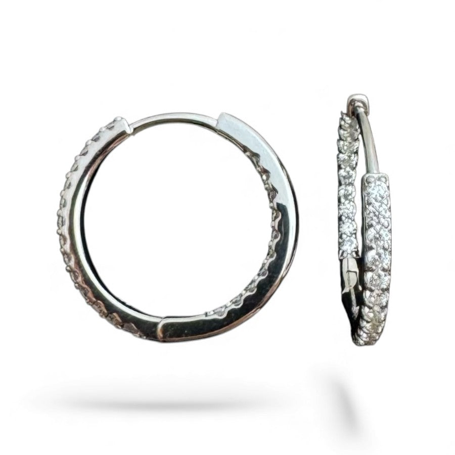 *Sterling Silver Round Earring CZ Stone ECZ0386702